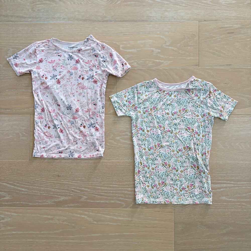 Magnetic Me Girl's (2) Short Sleeve Pajama PJ Tops sz 7